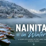 Misty morning at Naini Lake during Nainital in winter.