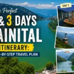 Aerial view of Naini Lake for Nainital itinerary 3 days trip.